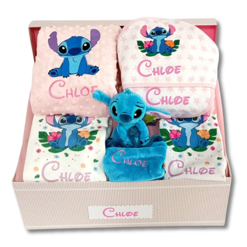 Canastilla personalizada STITCH ROSA Mod. 1