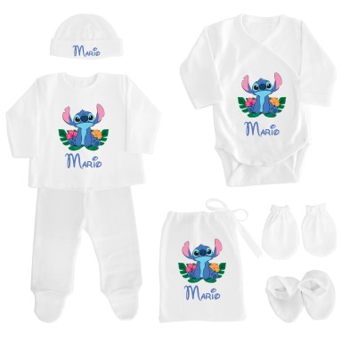 Canastilla personalizada STITCH AZUL Mod. 1