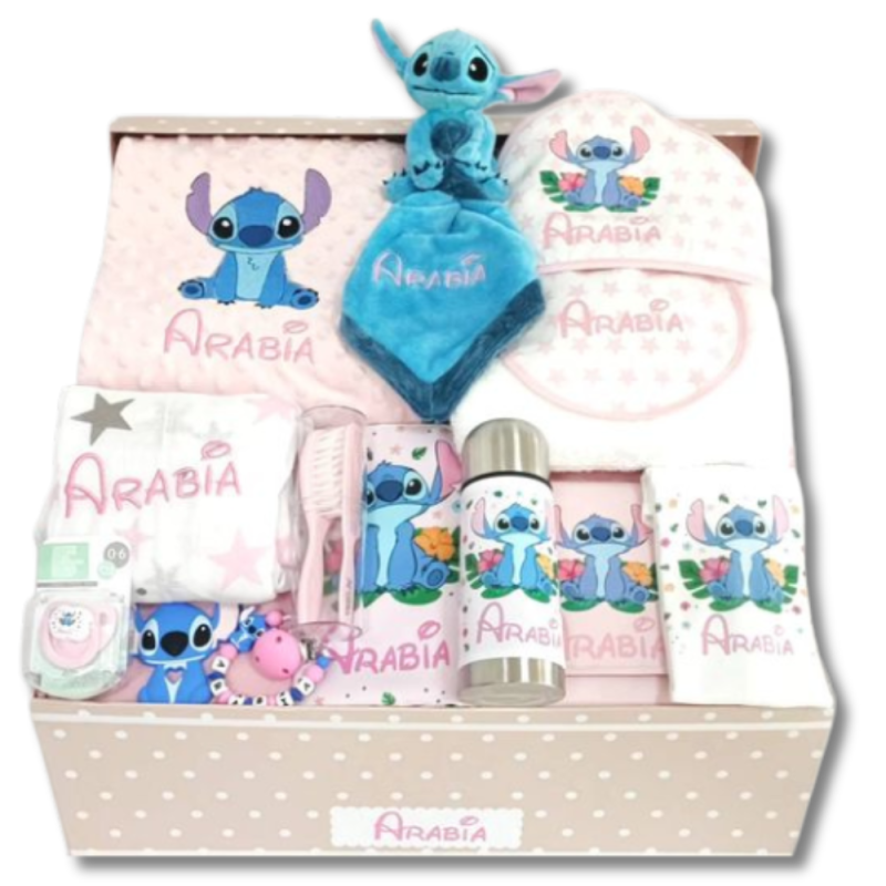Canastilla personalizada STITCH ROSA Mod. 3