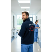 Polar Hombre LÍNEA DE VIDA-CORAZÓN bordado