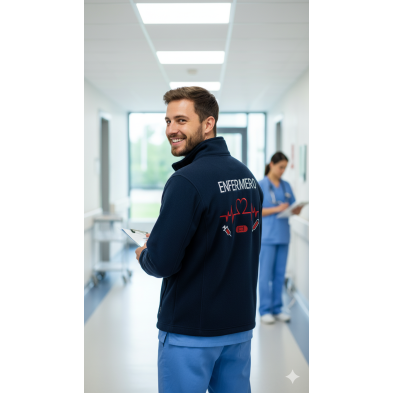 Polar Hombre LÍNEA DE VIDA-CORAZÓN bordado