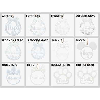 Bolas de Navidad METACRILATO BLANCO