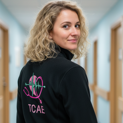 Polar Mujer ENFERMERA-CORAZÓN bordado