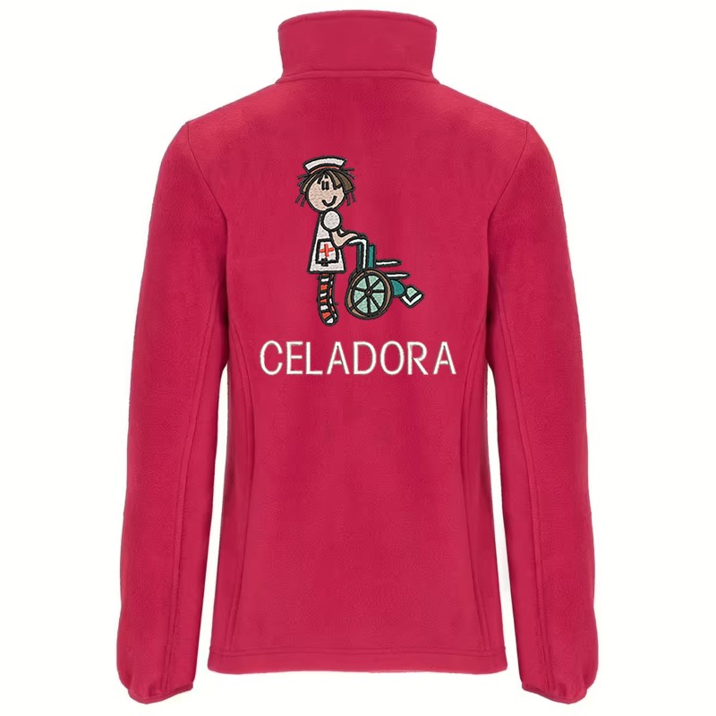 Polar Mujer CELADORA MEDIAS RAYAS bordado