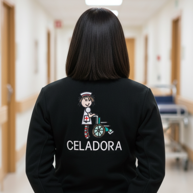 Polar Mujer CELADORA MEDIAS RAYAS bordado