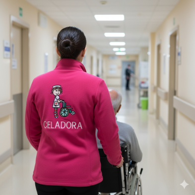 Polar Mujer CELADORA MEDIAS RAYAS bordado