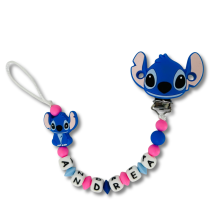 Sujetachupetes silicona STITCH ROSA