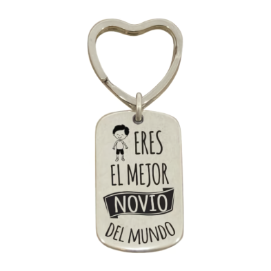 LLAVERO ANILLA CORAZÓN - MEJOR NOVIO DEL MUNDO