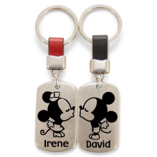 Pack 2 llaveros CUERO  - MICKEY Y MINNIE