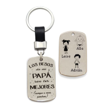 Llavero cuero  - LOS BESOS DE MI PAPÁ