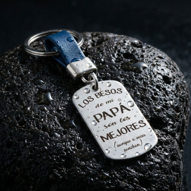 Llavero cuero  - LOS BESOS DE MI PAPÁ