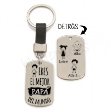 Llavero cuero  - MEJOR PAPÁ DEL MUNDO