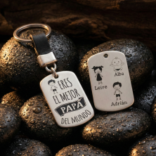 Llavero cuero  - MEJOR PAPÁ DEL MUNDO