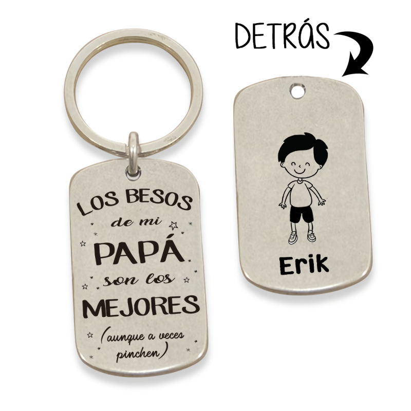Llavero anilla  - LOS BESOS DE MI PAPÁ