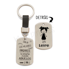 Llavero cuero  - SOLO LOS MEJORES PADRES