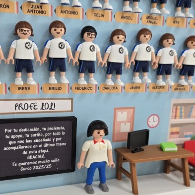 Cuadro PLAYMOBIL Mod. UNIFORME -GRACIAS PROFE