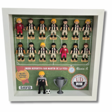 Cuadro PLAYMOBIL ENTRENADOR FÚTBOL Y JUGADORES