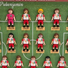 Cuadro PLAYMOBIL ENTRENADOR FÚTBOL Y JUGADORES