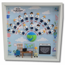 Cuadro PLAYMOBIL Mod. UNIFORME - MEJOR PROFE DEL MUNDO