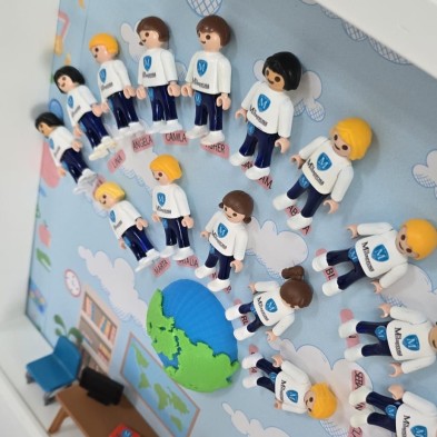 Cuadro PLAYMOBIL Mod. UNIFORME - MEJOR PROFE DEL MUNDO