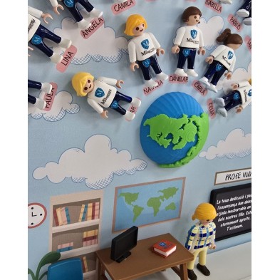 Cuadro PLAYMOBIL Mod. UNIFORME - MEJOR PROFE DEL MUNDO