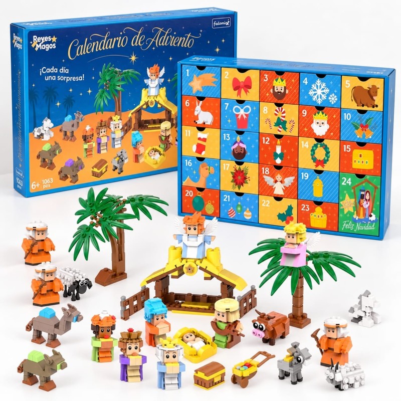 CALENDARIO DE ADVIENTO - Belén bloques construcción