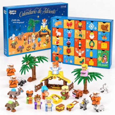 CALENDARIO DE ADVIENTO - Belén bloques construcción