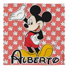 Servilleta de tela personalizada - MICKEY ROJO