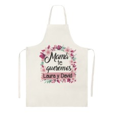 Delantal personalizado - MAMA TE QUEREMOS