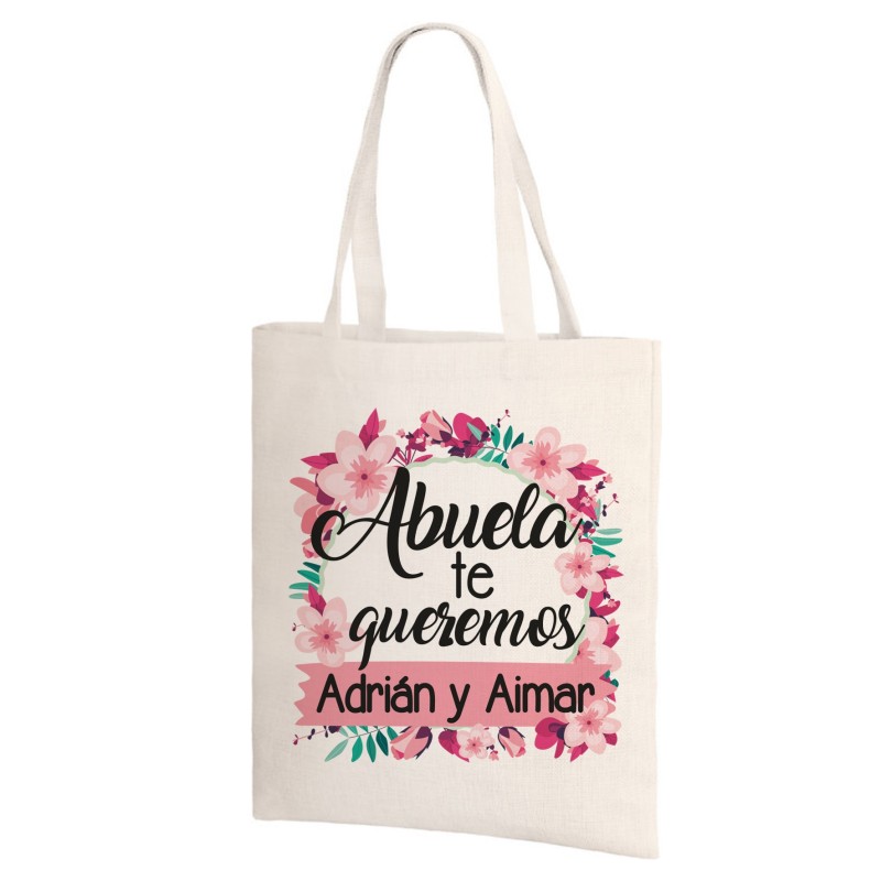 Bolsa de lino - ABUELA TE QUEREMOS