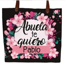 Bolso polipiel ABUELA TE QUEREMOS NEGRO