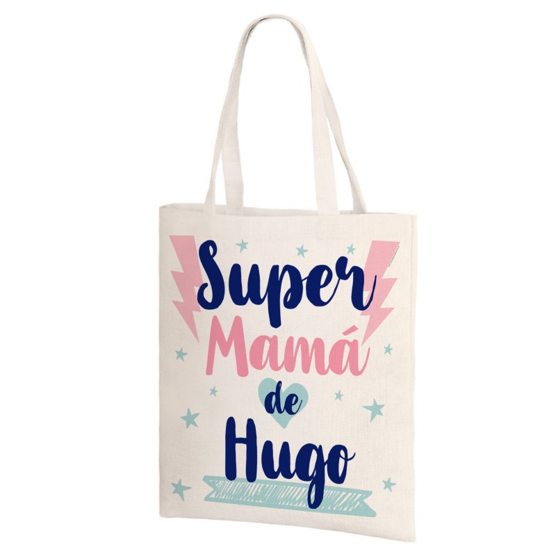 Bolsa de lino - SUPER MAMÁ RAYOS