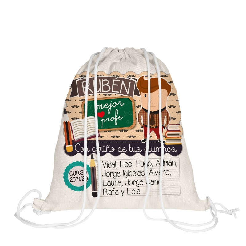 Mochila cuerdas profesor castaño - Original