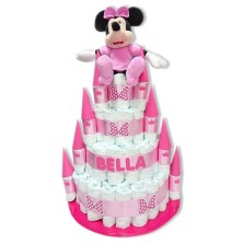 Tarta Castillo 4 pisos ROSA Minnie