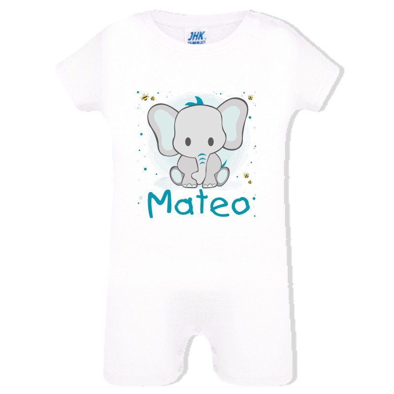 Pelele personalizado elefante