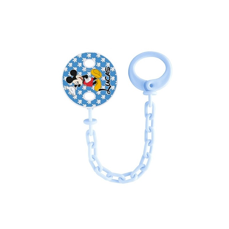 Sujetachupetes personalizado cadena  - MICKEY AZUL