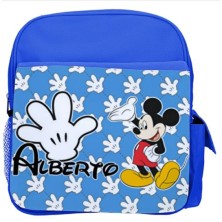 Mochila ESCOLAR personalizada - MICKEY AZUL