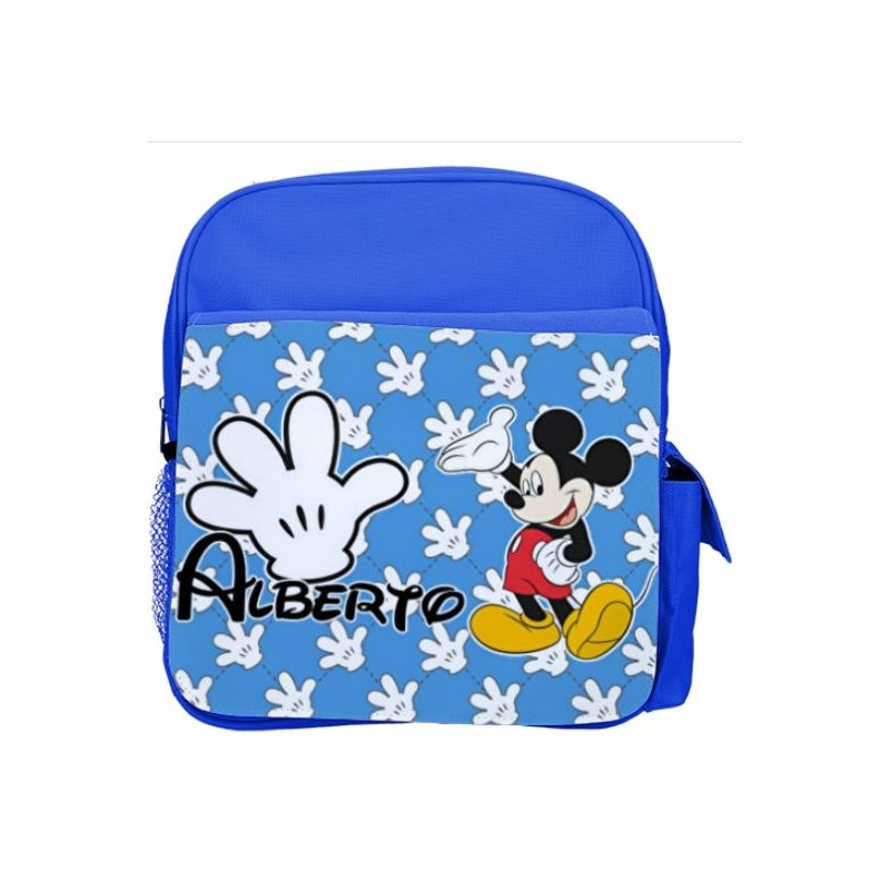 Mochila ESCOLAR personalizada - MICKEY AZUL