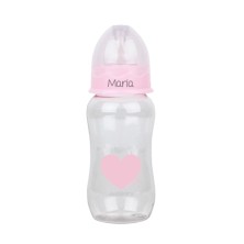 Biberón Personalizado 300ml corazón rosa