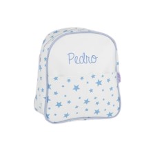 Mochila polipiel estrellitas Azul