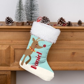 Calcetín Navidad personalizado - Deer snow