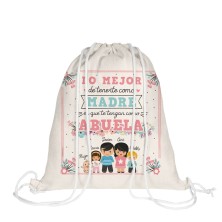 Mochila de cuerdas LO MEJOR DE TENERTE - ABUELA Y NIÑOS