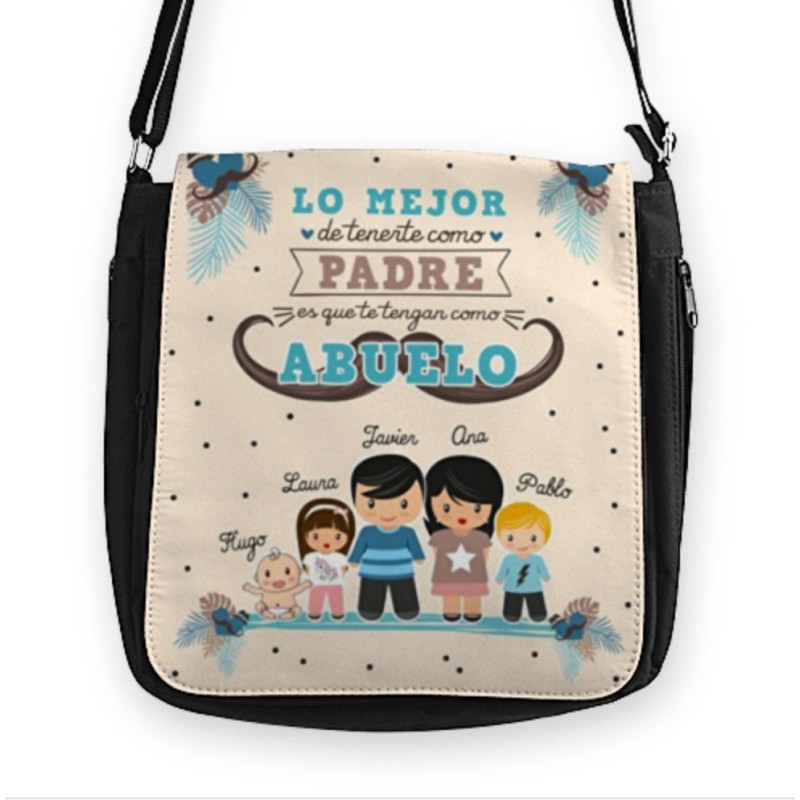 Bolso bandolera LO MEJOR DE TENERTE - ABUELO Y NIÑOS