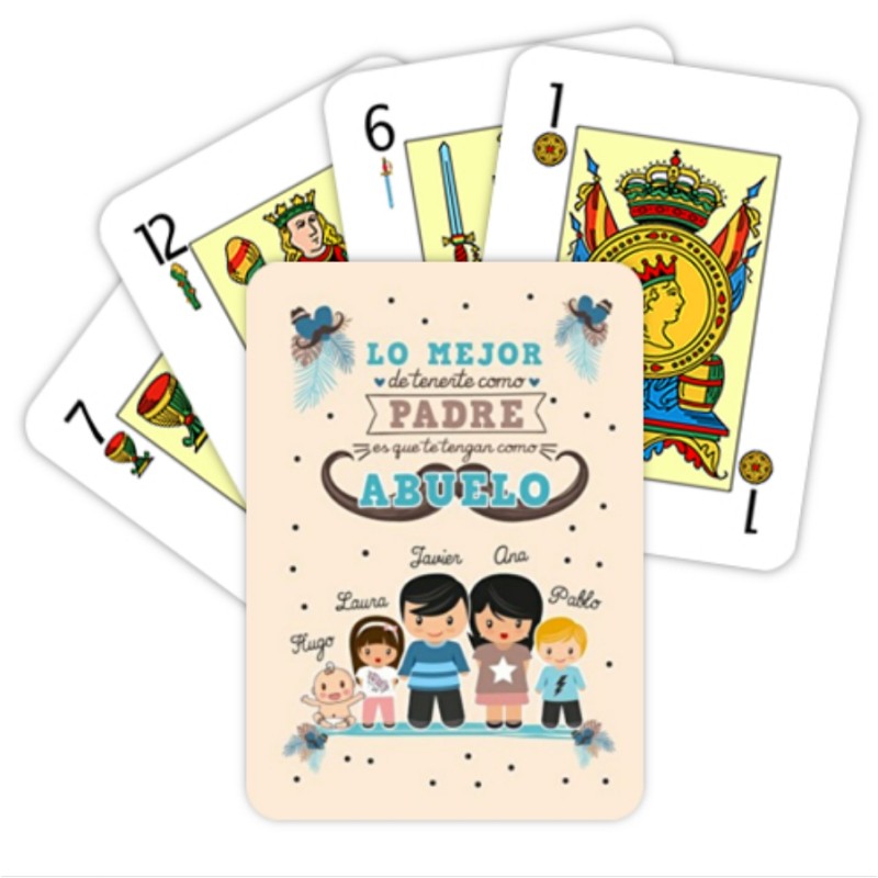 Baraja de cartas LO MEJOR DE TENERTE - ABUELO Y NIÑOS