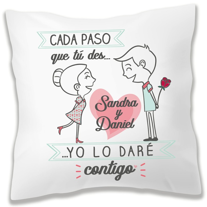 Cojín personalizado SAN VALENTÍN - CADA PASO