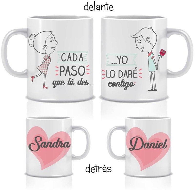 Pack 2 tazas personalizadas - CADA PASO