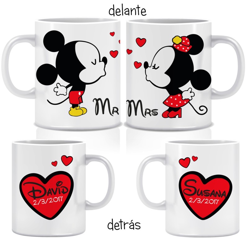 Pack 2 tazas personalizadas - MICKEY Y MINNIE