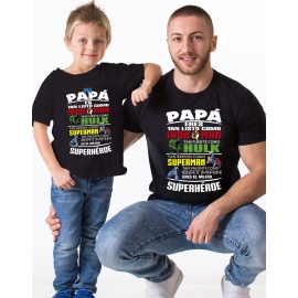 Pack camisetas papá e hijos SÚPER HÉROES