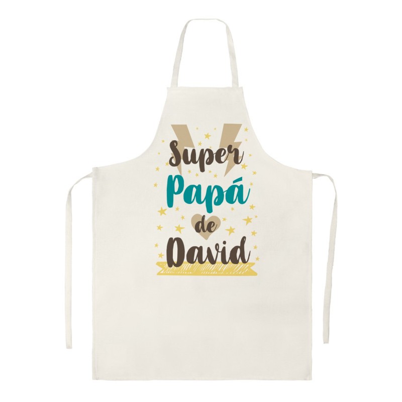 Delantal personalizado - SÚPER PAPÁ RAYOS