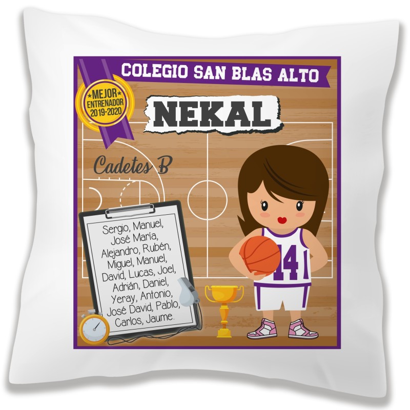 Cojín personalizado entrenadora BALONCESTO